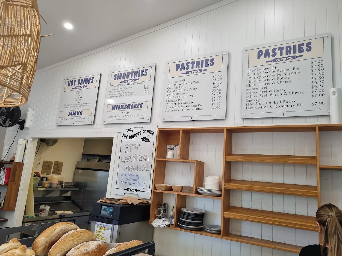 Menu, The Bakers Pantry, Noosa