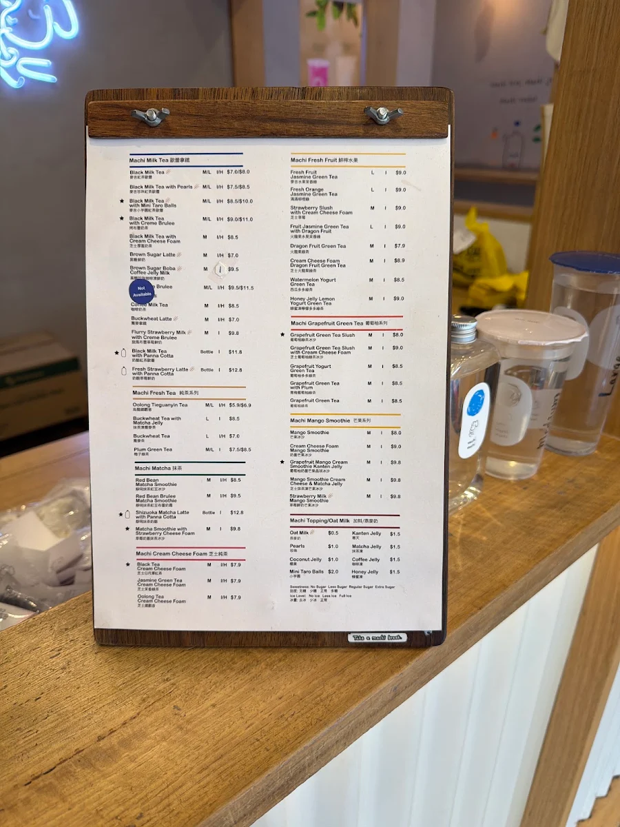 Menu, machi machi Glen Waverley