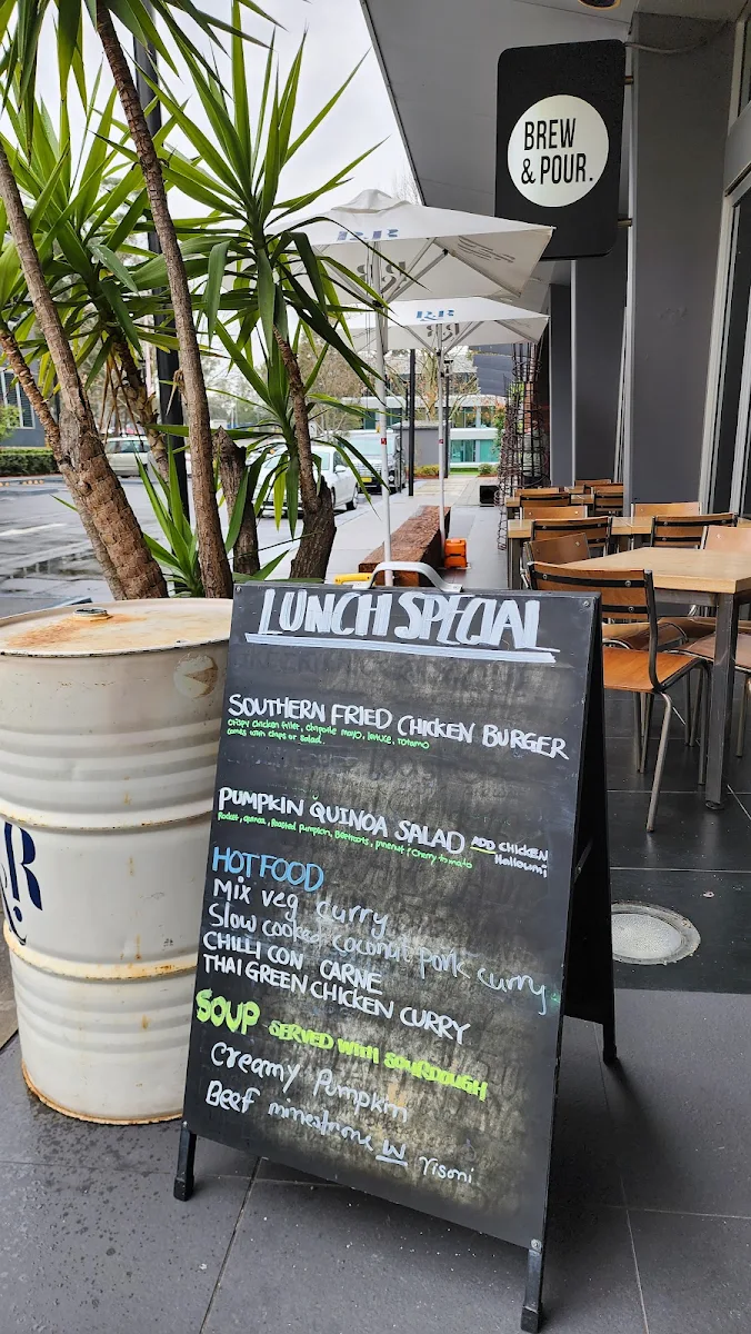 Menu, Brew & Pour