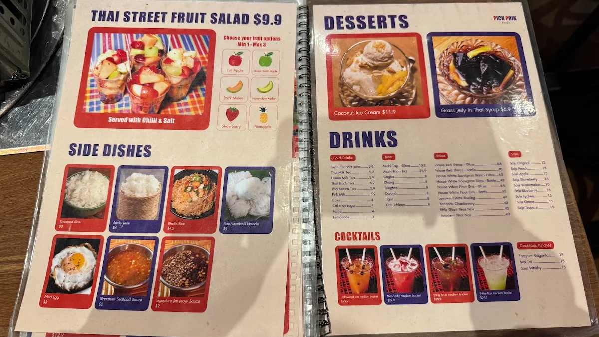 Menu, Pick Prik