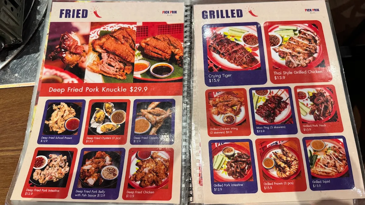 Menu, Pick Prik