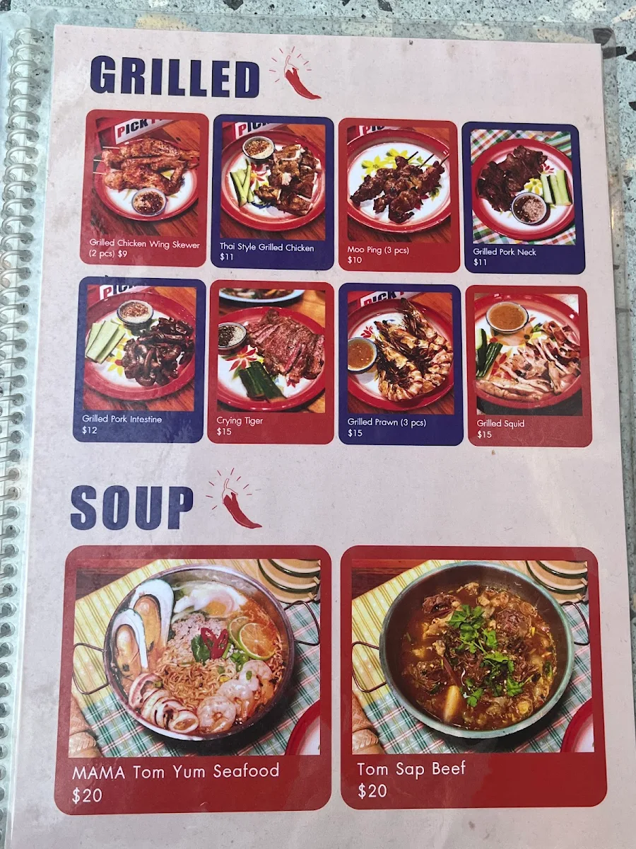 Menu, Pick Prik