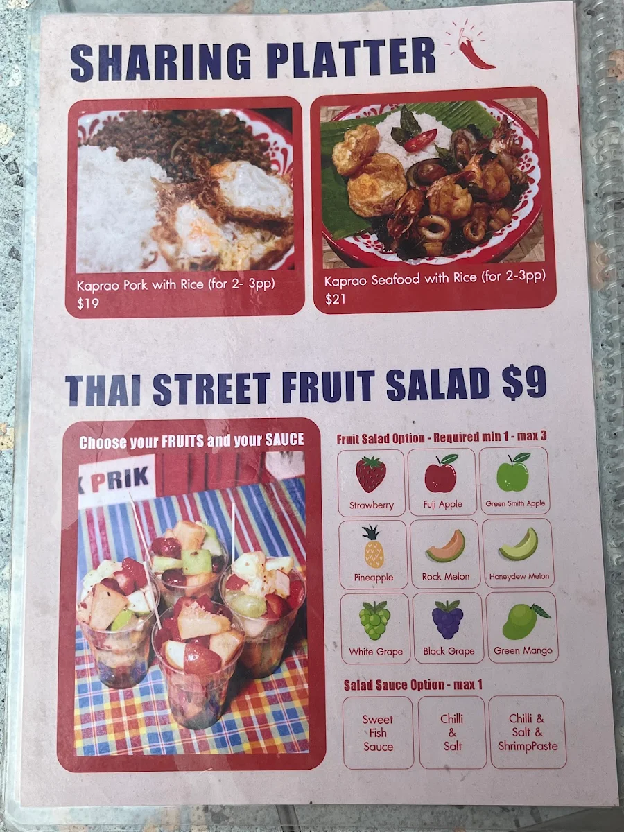 Menu, Pick Prik