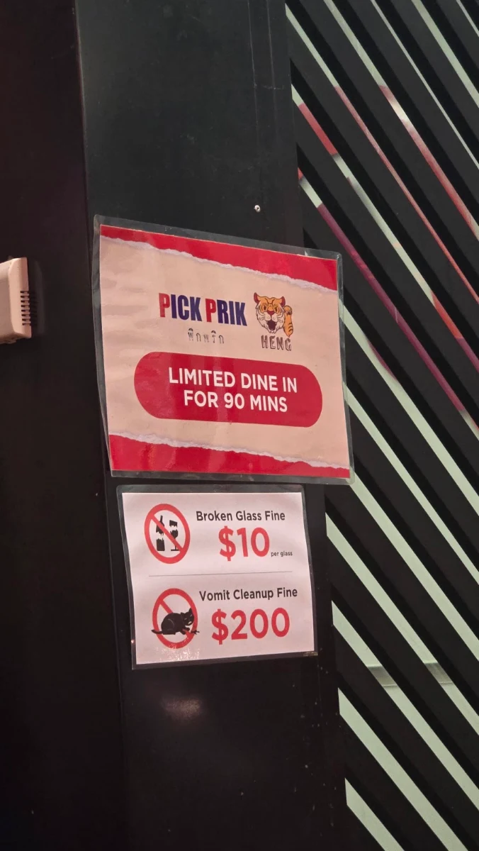 Menu, Pick Prik