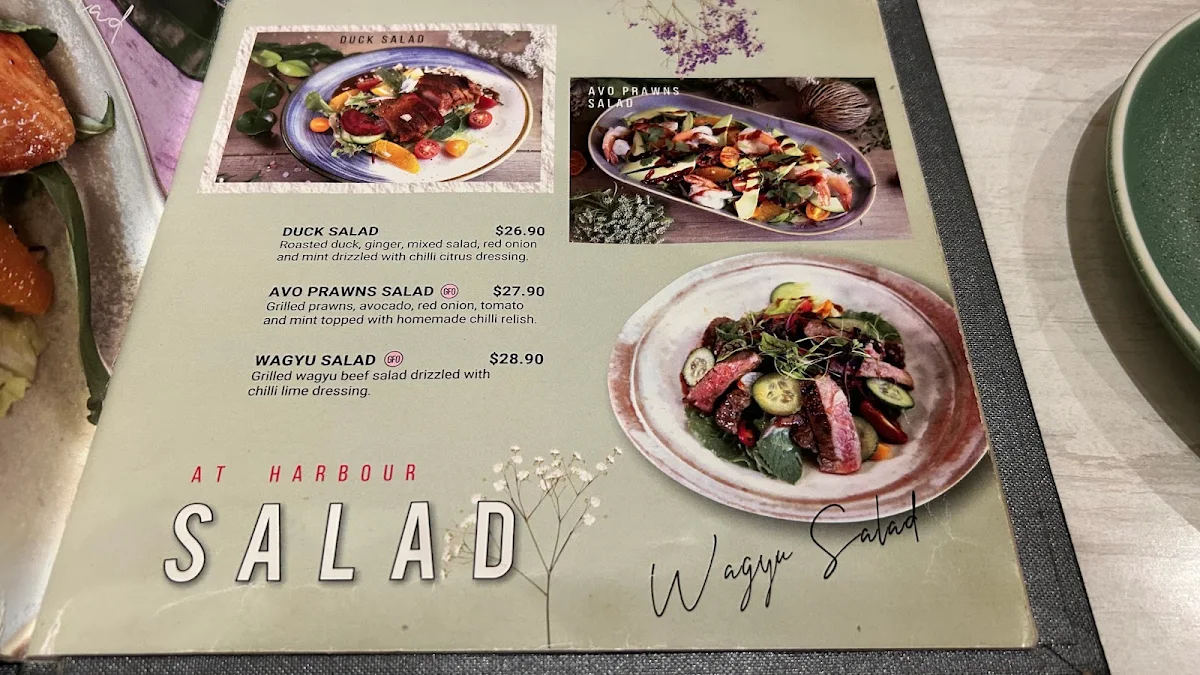 Menu, Harbour Thai Restaurant