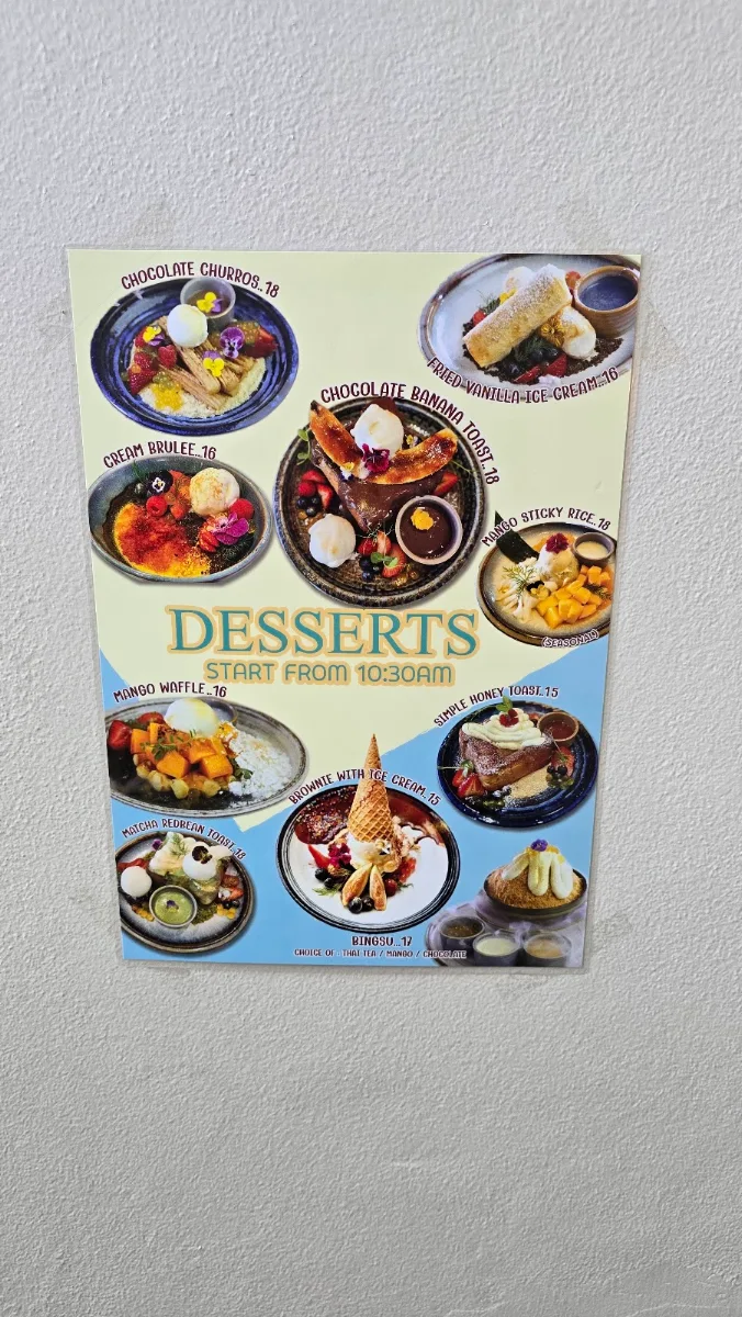 Menu, Harbour Thai Restaurant