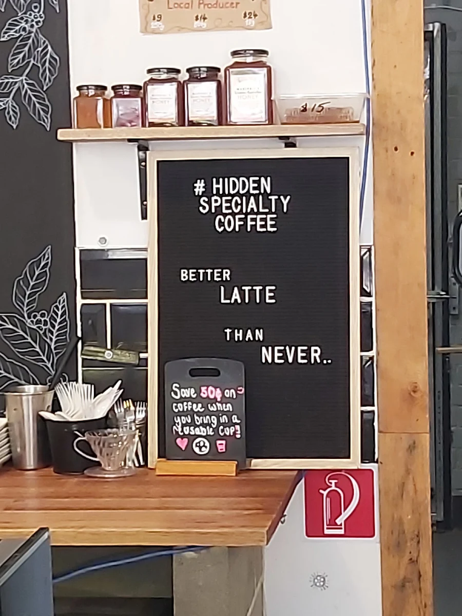 Menu, Hidden Specialty Coffee