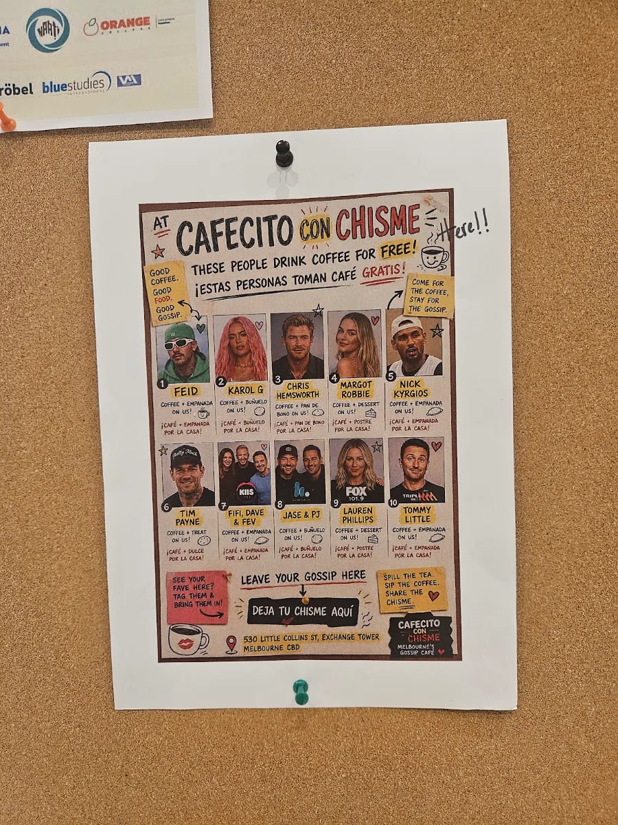 Menu, Cafecito con Chisme
