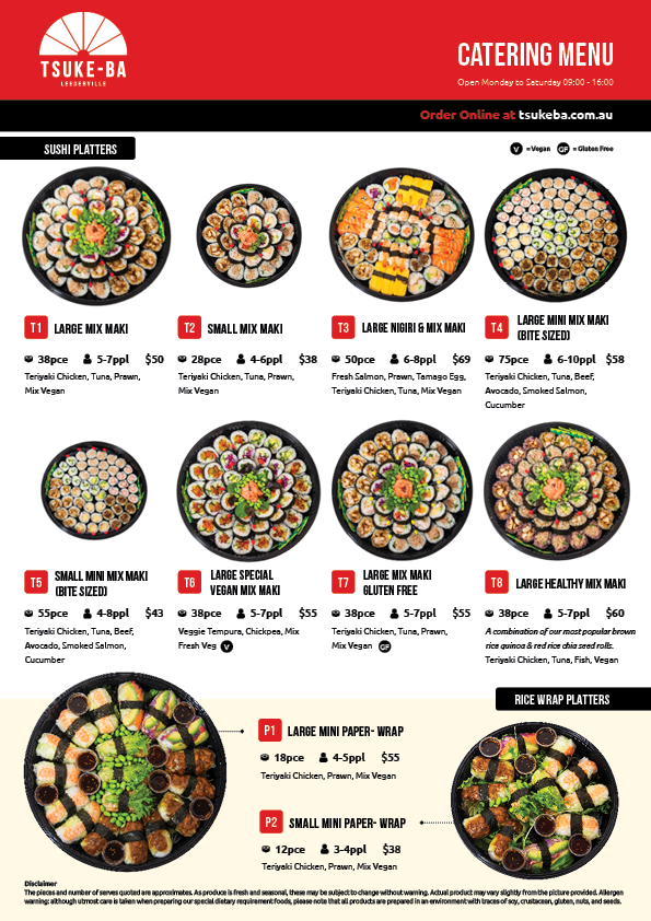 Menu, Tsuke-Ba