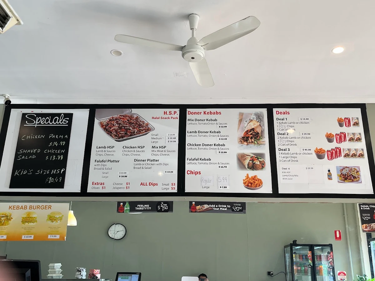 Menu, Flame Kebabs