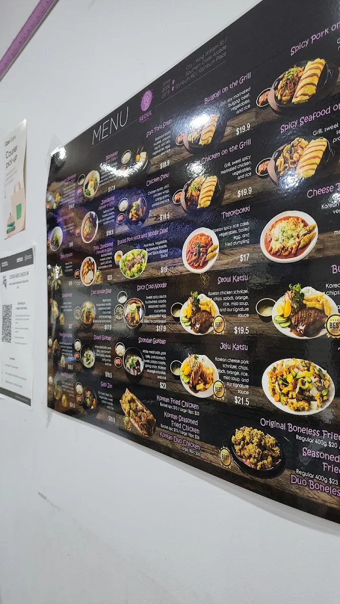 Menu, Seoul Express Firle