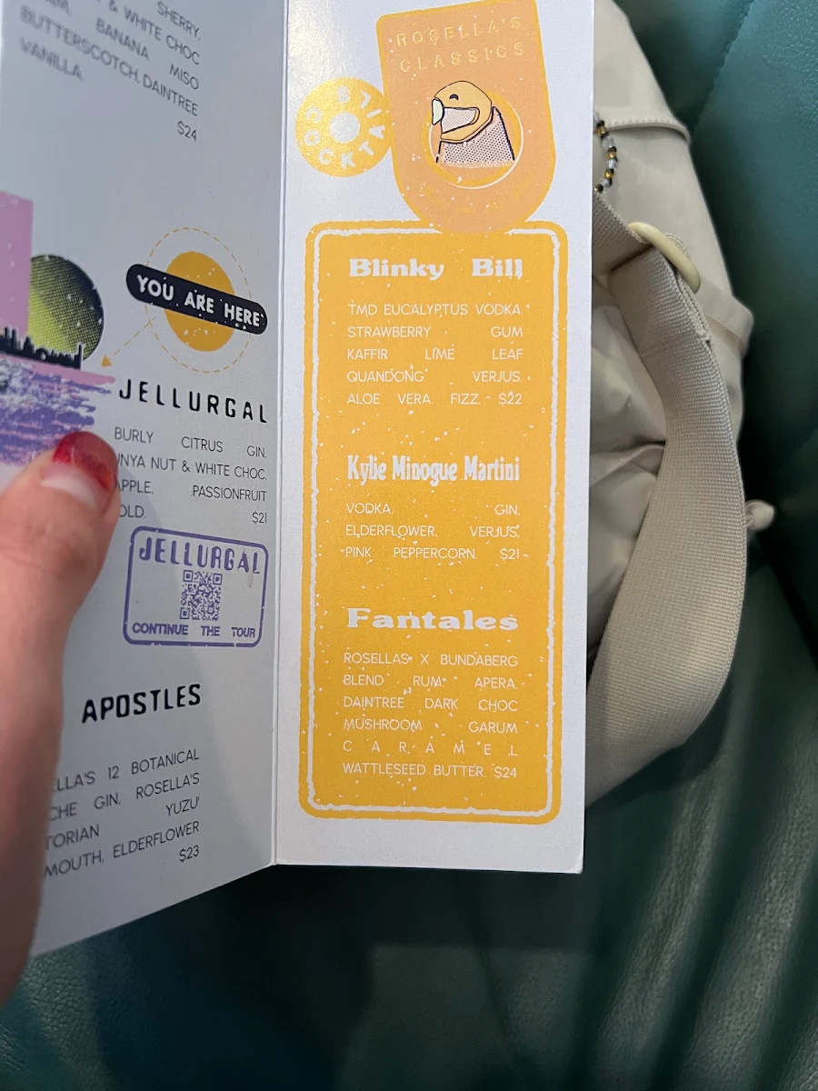 Menu, Rosella's