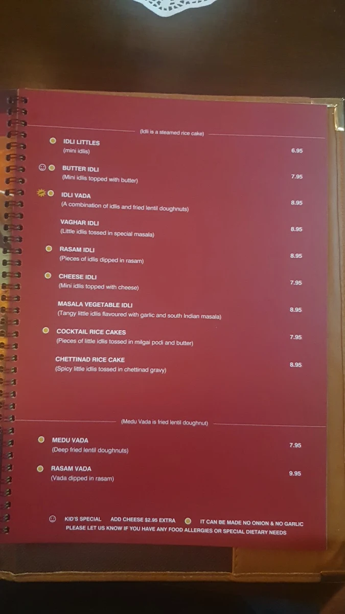 Menu, Sankalp Indian Restaurant