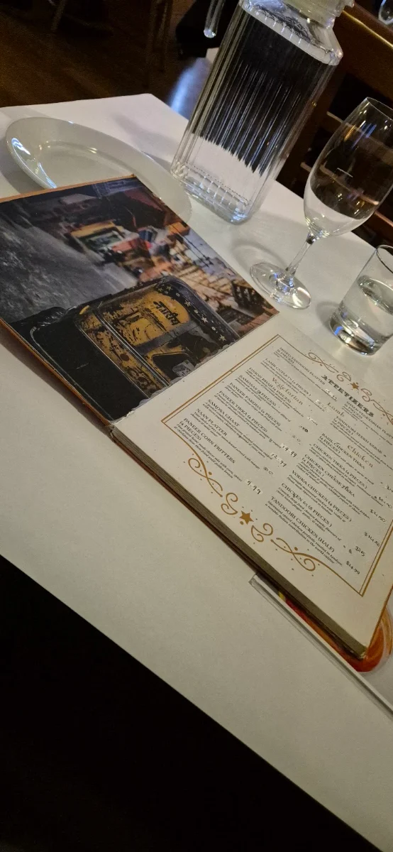 Menu, Memories of India