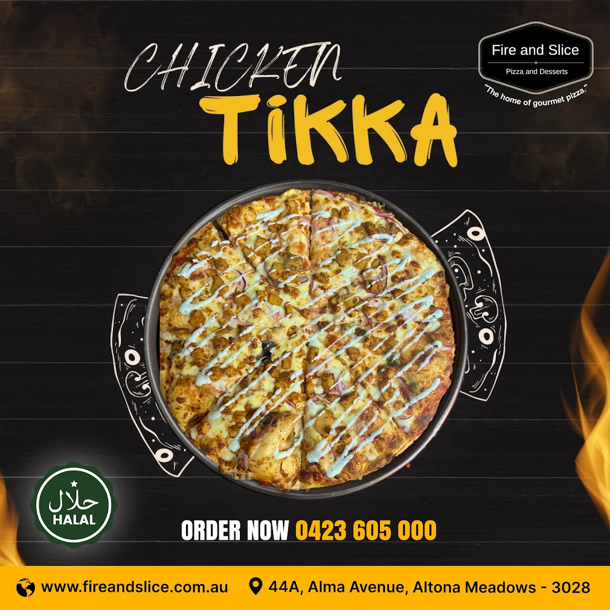 Menu, Fire and Slice Pizza & Cakes - Altona Meadows