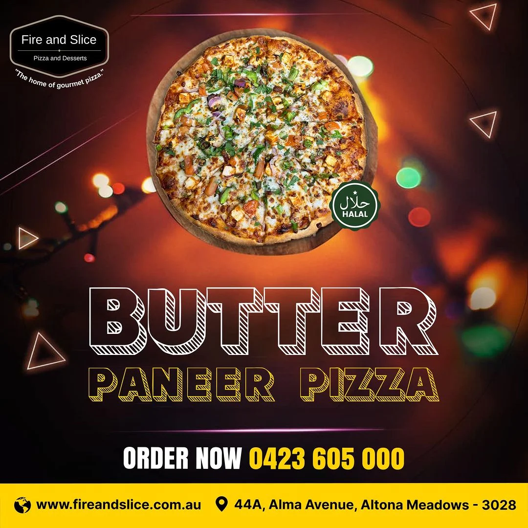 Menu, Fire and Slice Pizza & Cakes - Altona Meadows