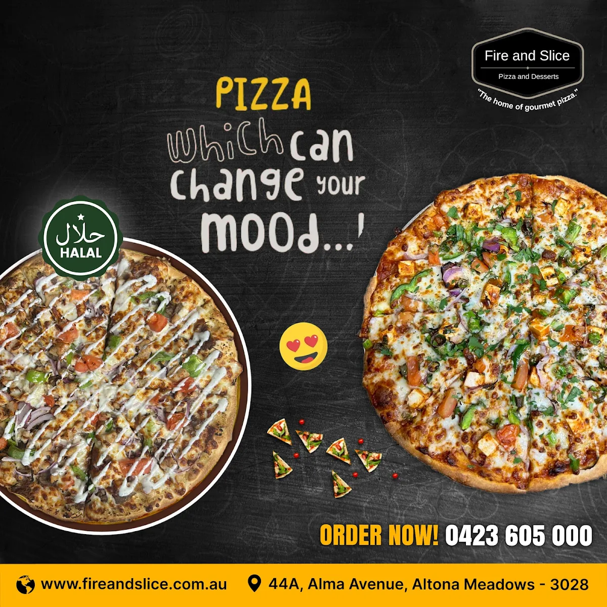Menu, Fire and Slice Pizza & Cakes - Altona Meadows