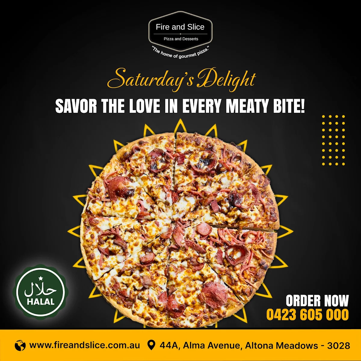 Menu, Fire and Slice Pizza & Cakes - Altona Meadows