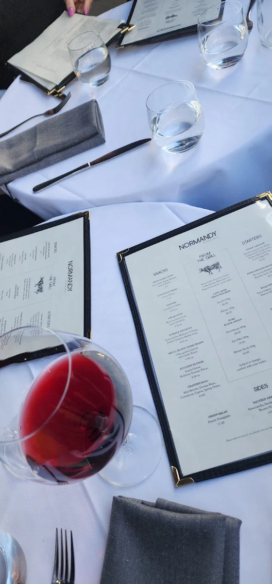 Menu, Normandy Wine & Grill