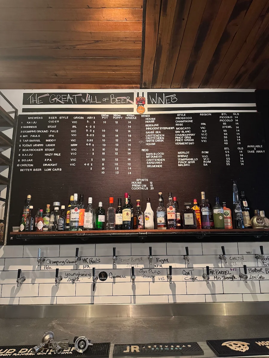 Menu, Mr Paul's Beer and Wine