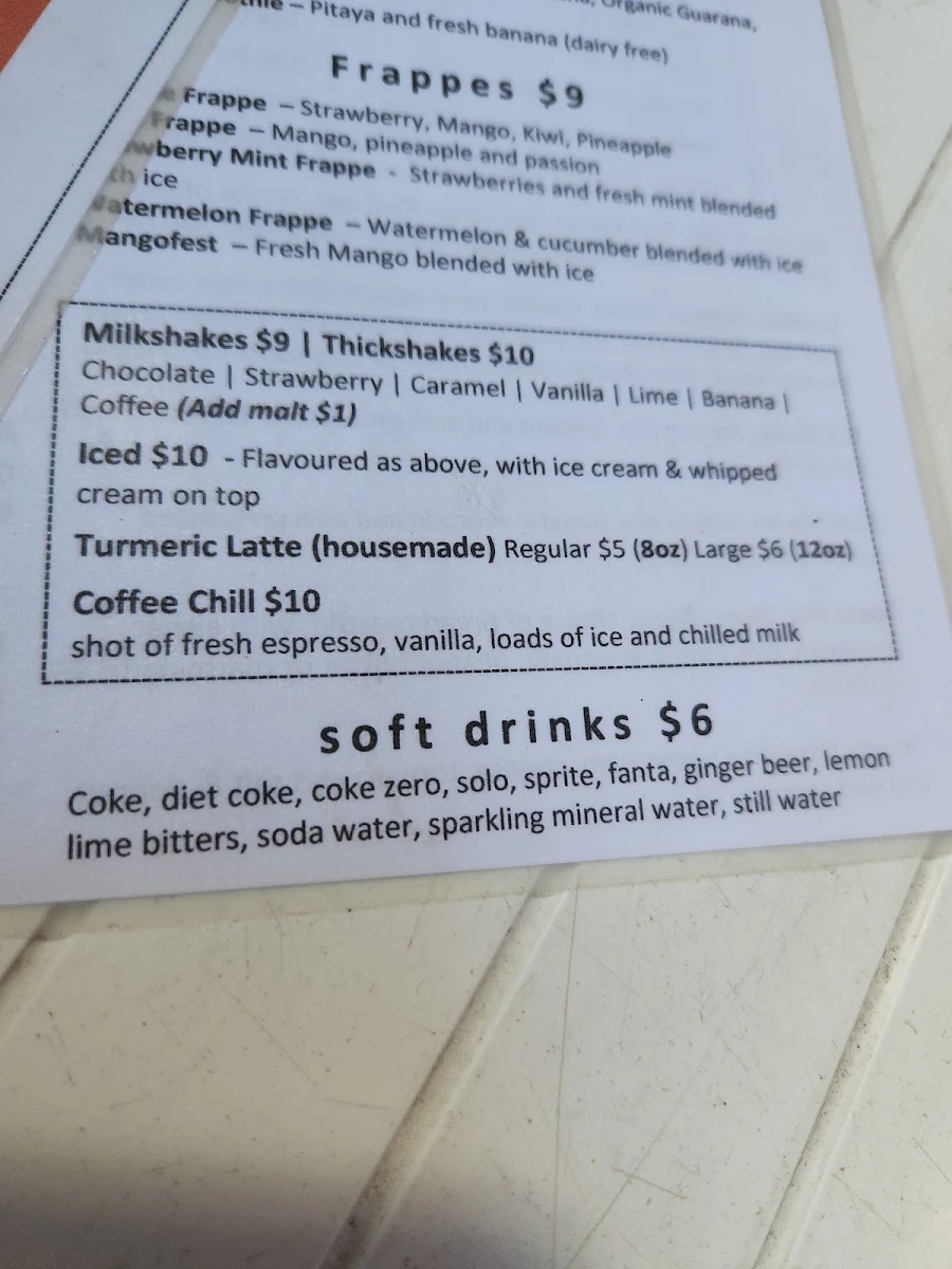 Menu, Urban Espresso Lounge