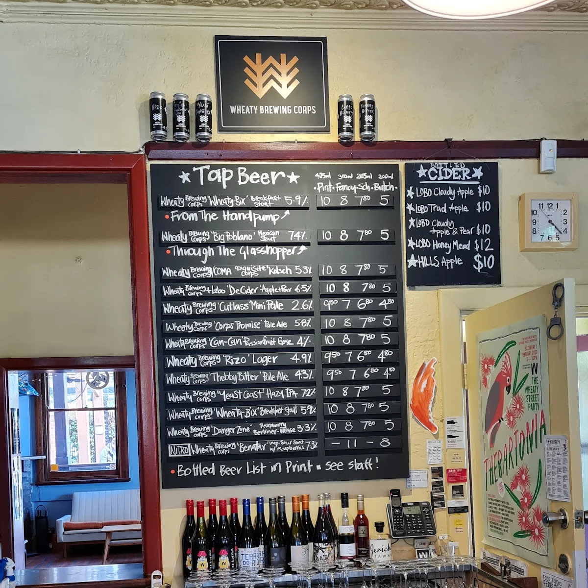 Menu, Wheatsheaf Hotel
