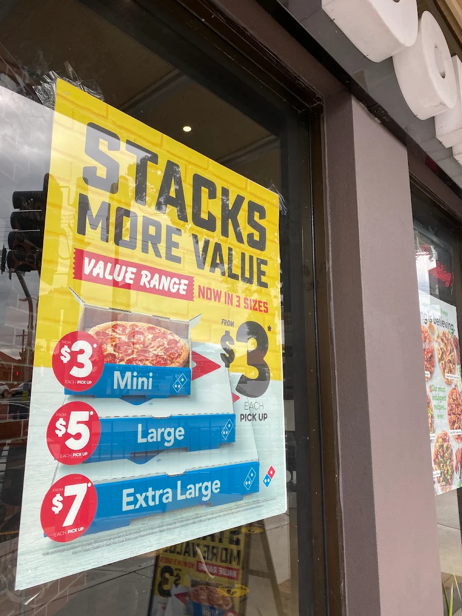 Menu, Domino's Pizza Hurlstone Park