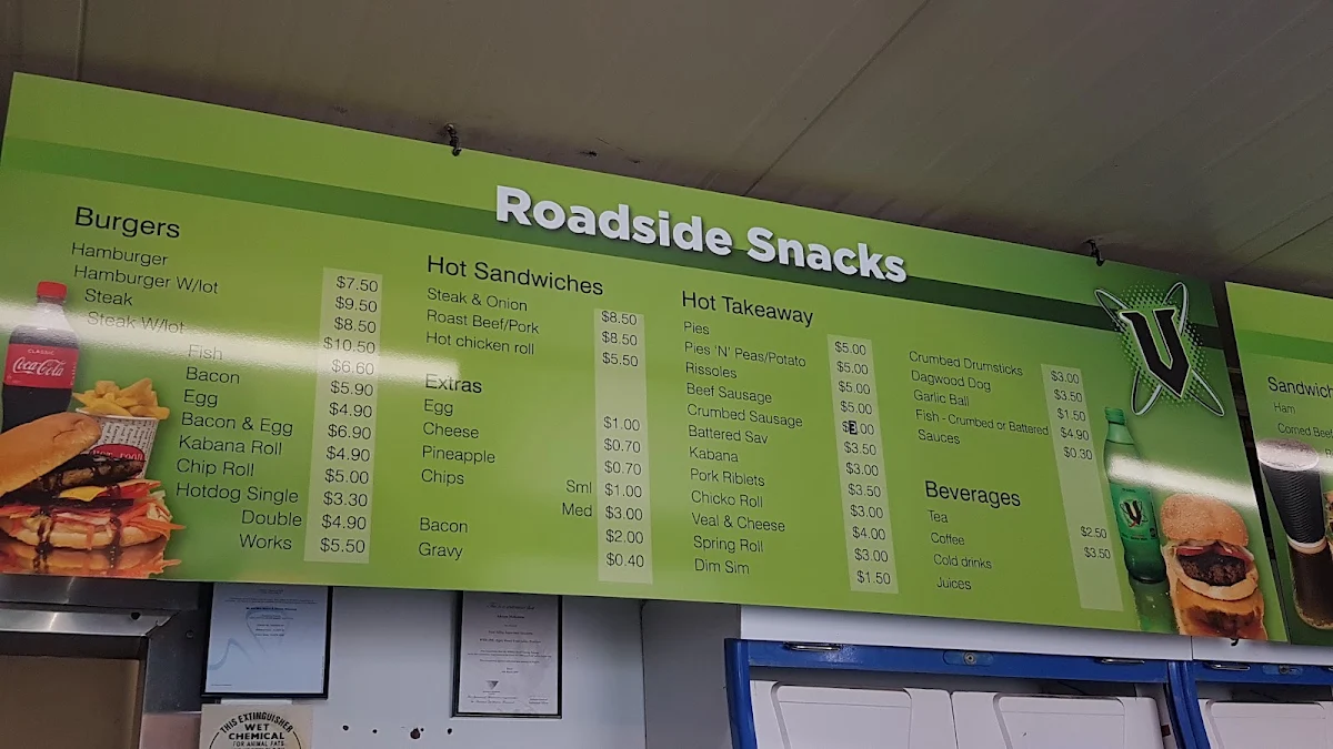Menu, Roadside Snacks