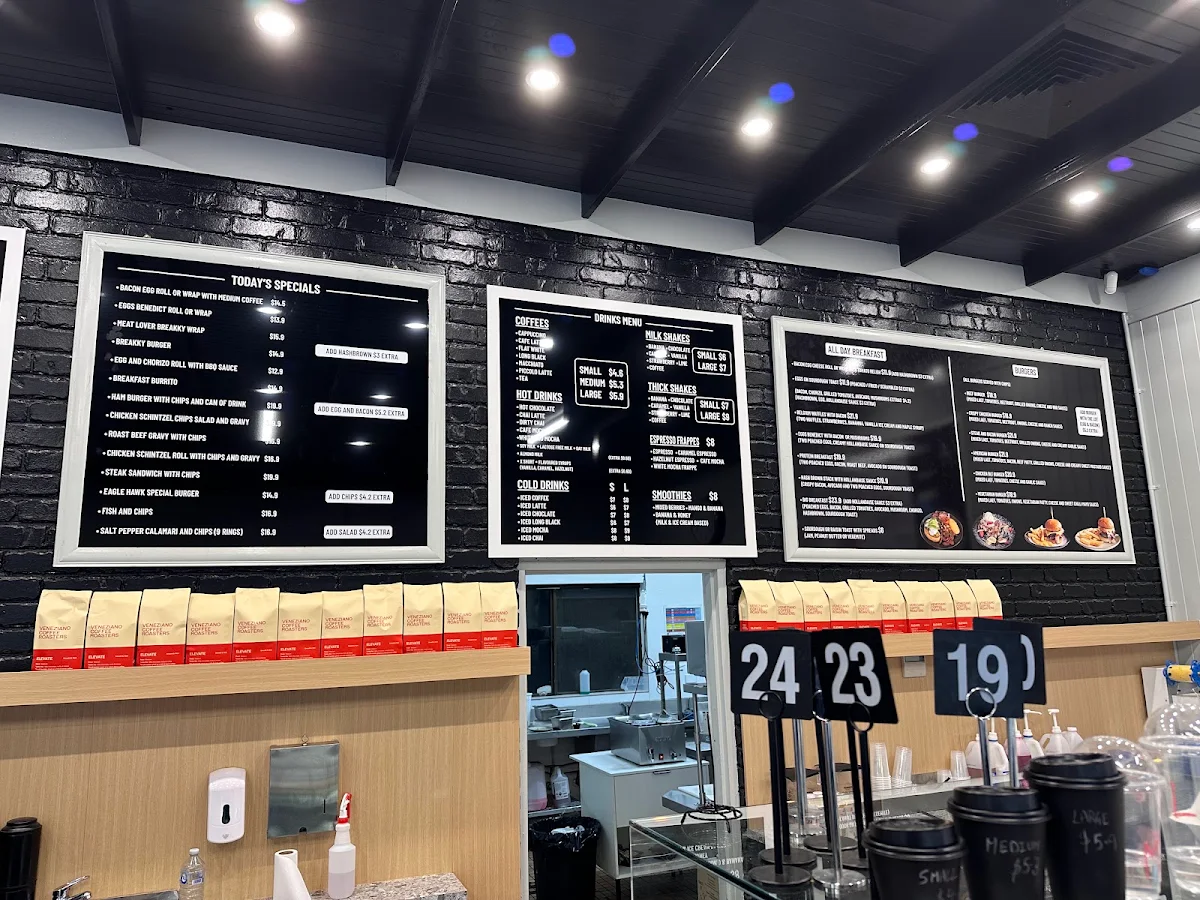 Menu, EagleHawk Cafe