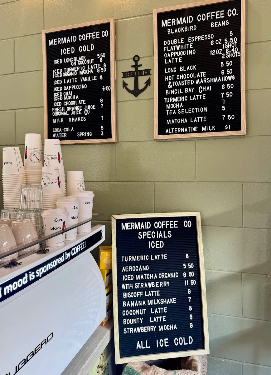 Menu, Mermaid Coffee Co.