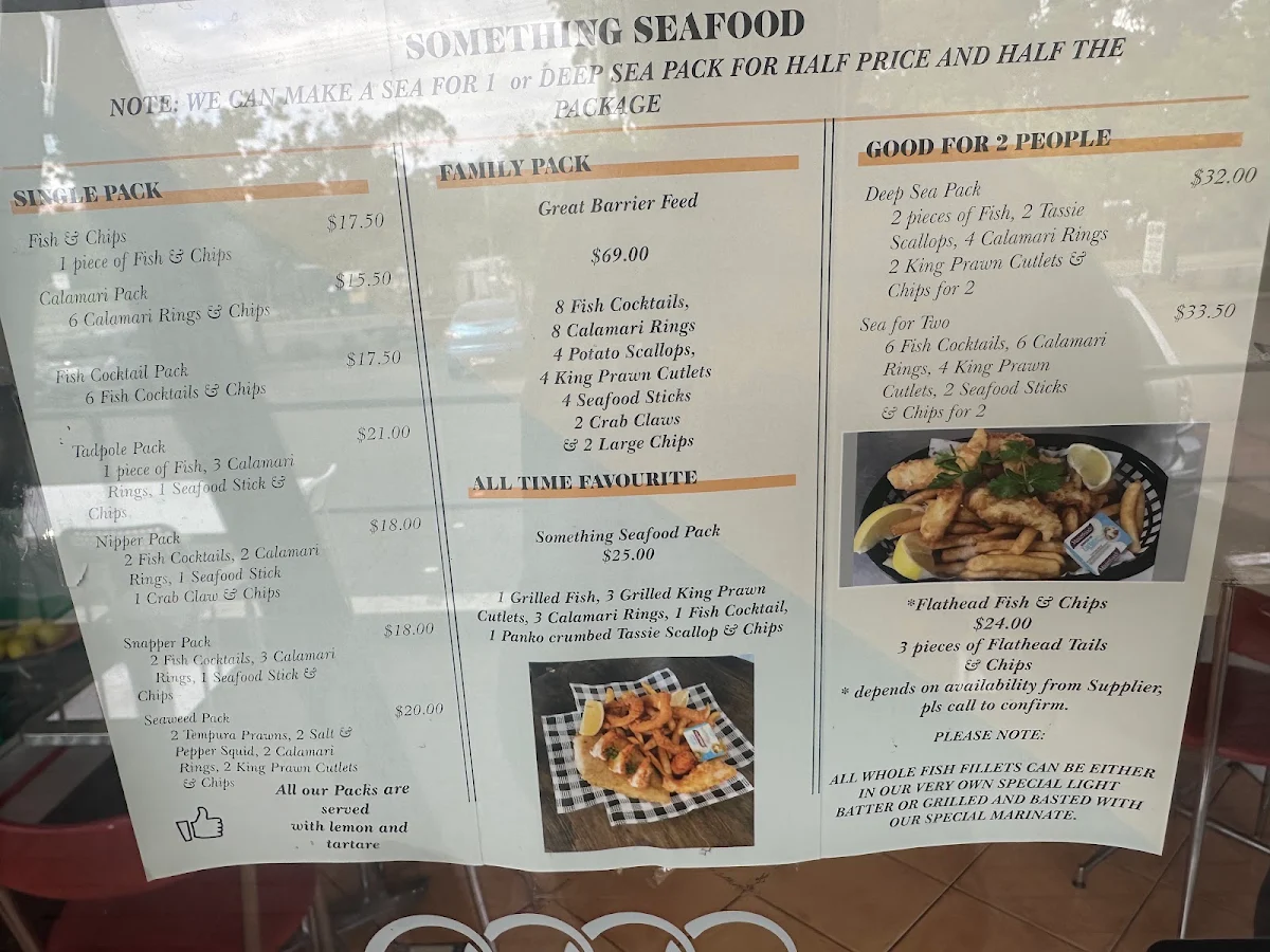 Menu, Something Seafood