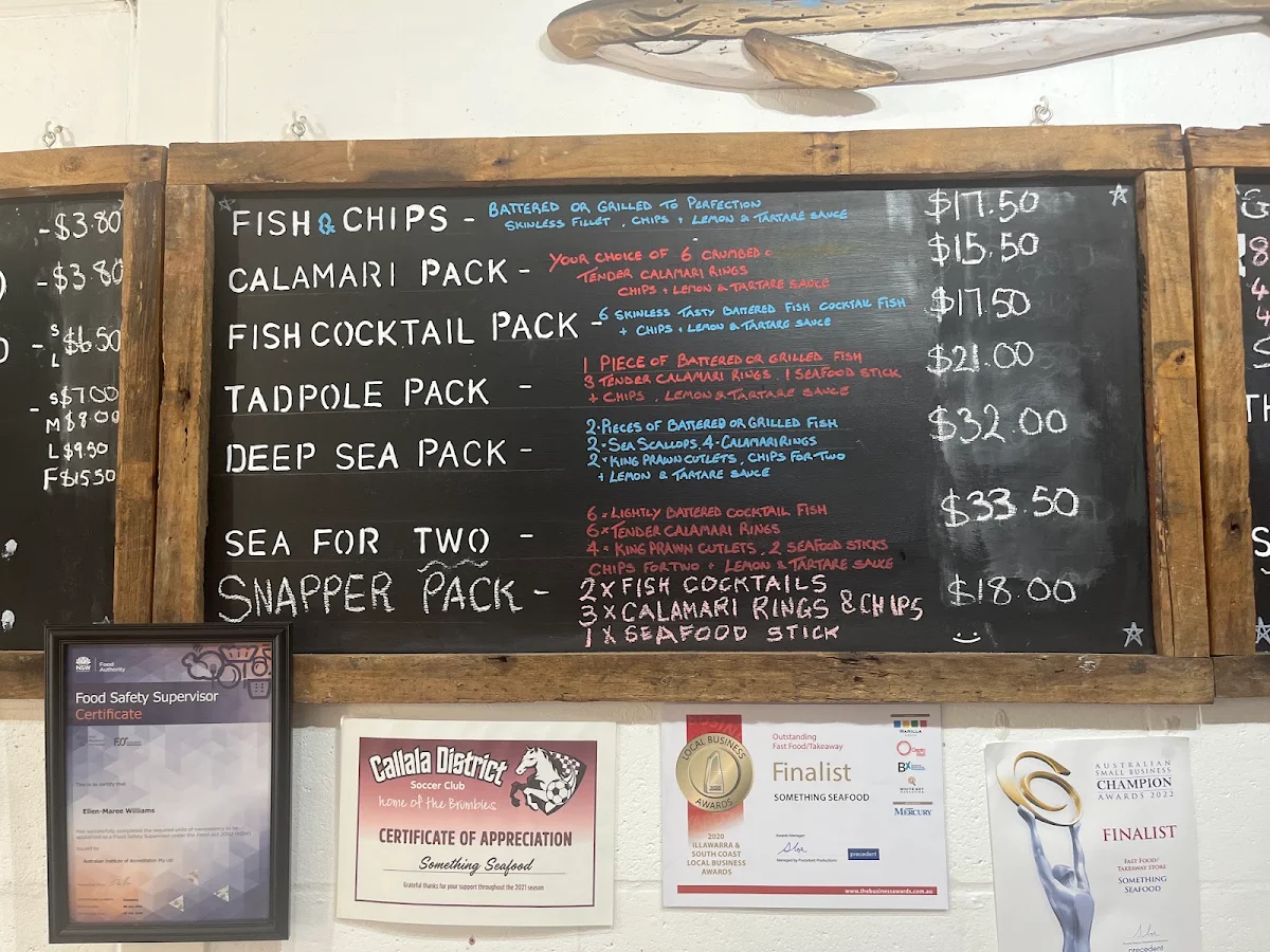 Menu, Something Seafood