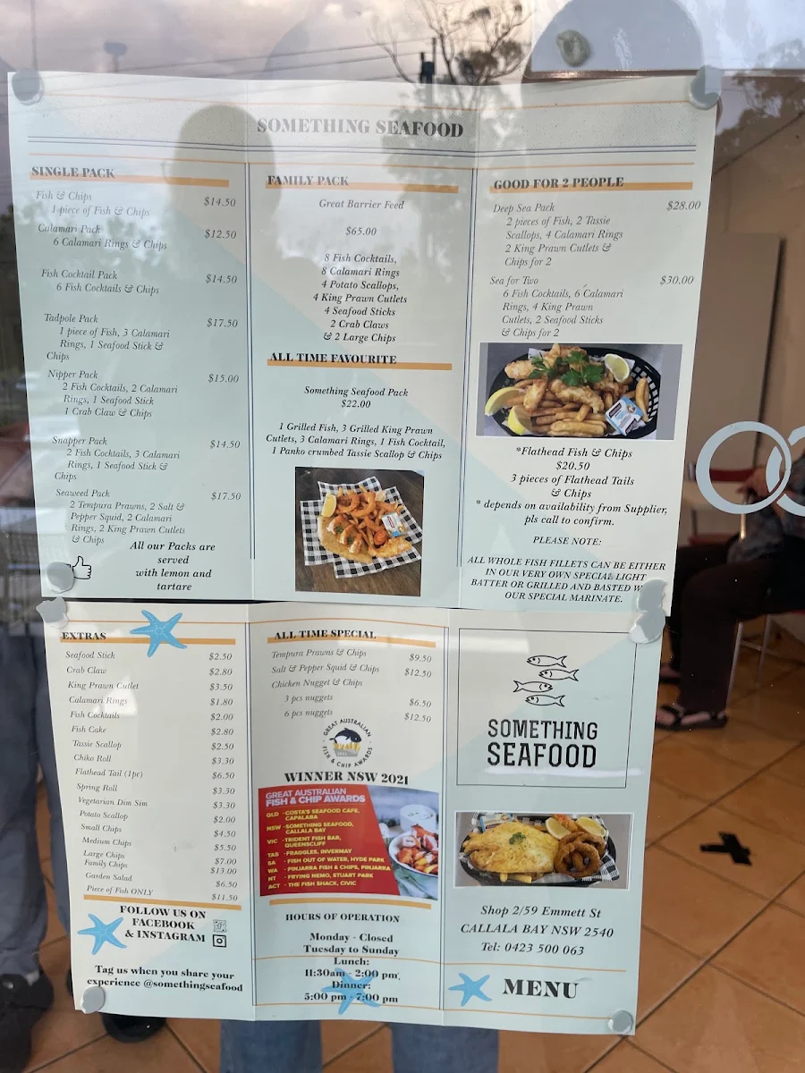 Menu, Something Seafood