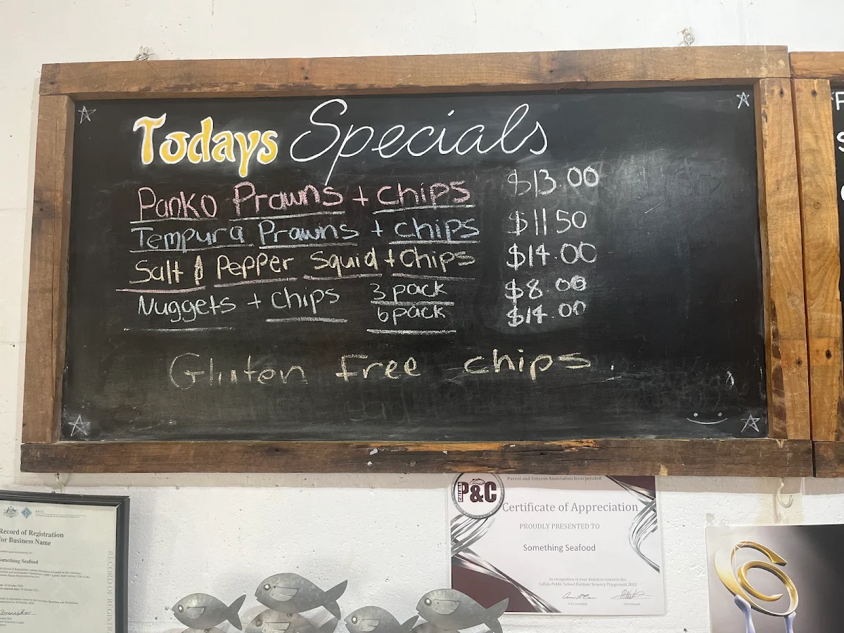 Menu, Something Seafood