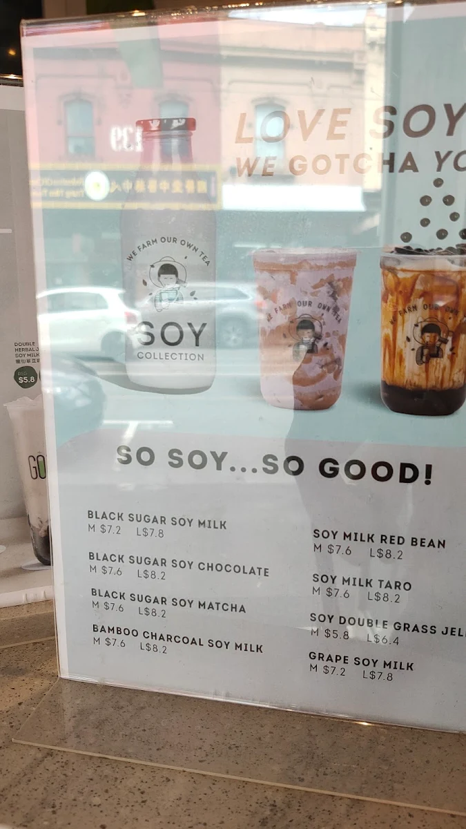 Menu, Gotcha Fresh Tea - Footscray