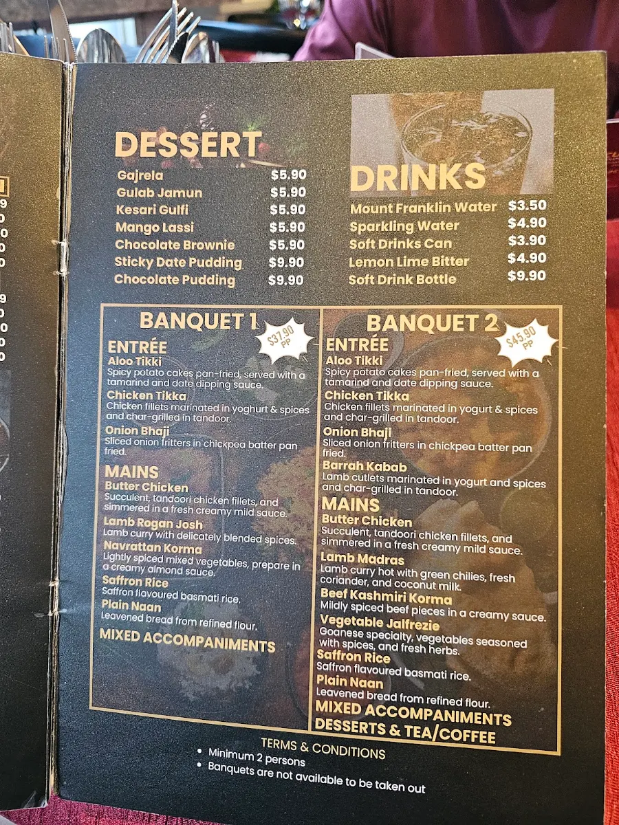 Menu, Curry Star Indian Restaurant