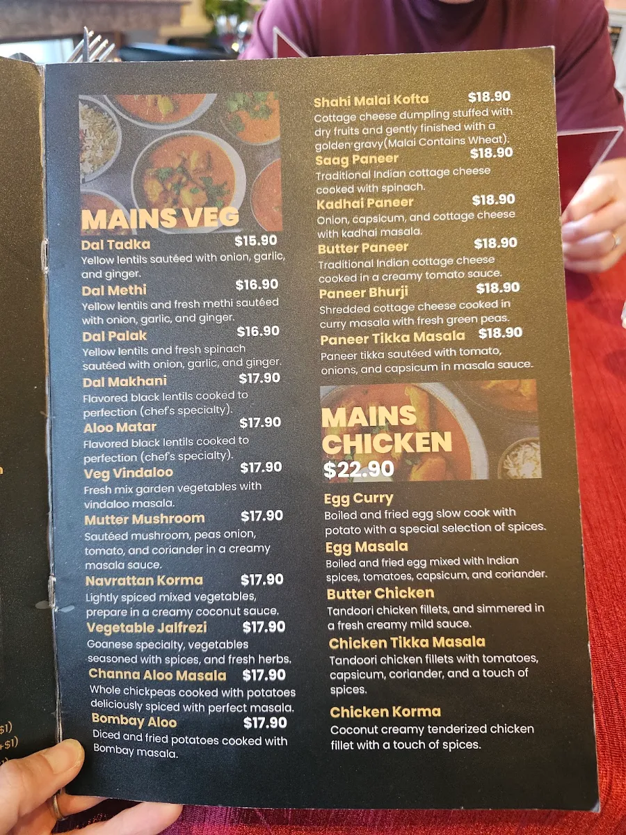 Menu, Curry Star Indian Restaurant