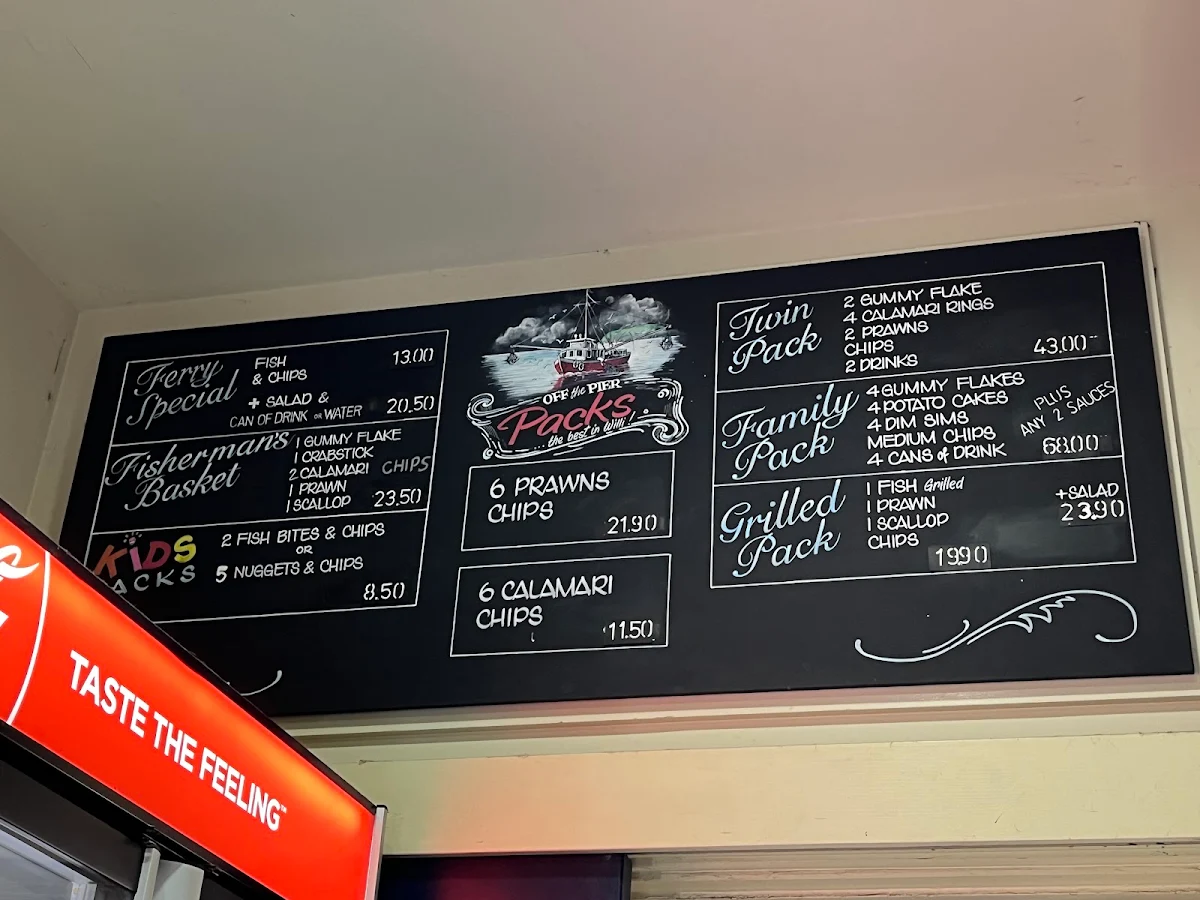 Menu, Off the Pier