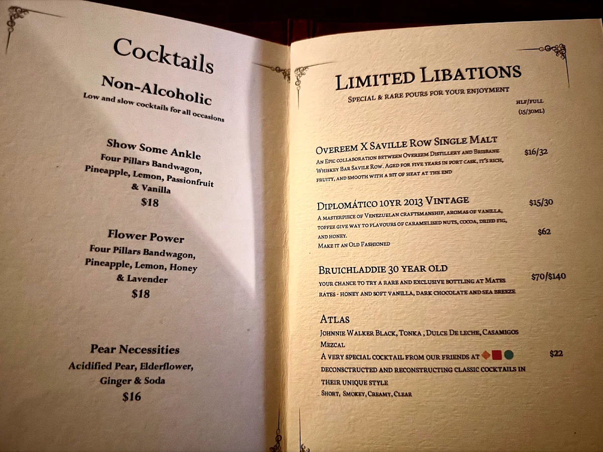 Menu, Foxtrot Unicorn