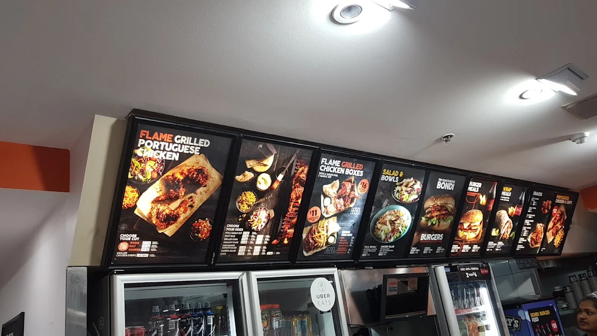 Menu, Oporto North Sydney