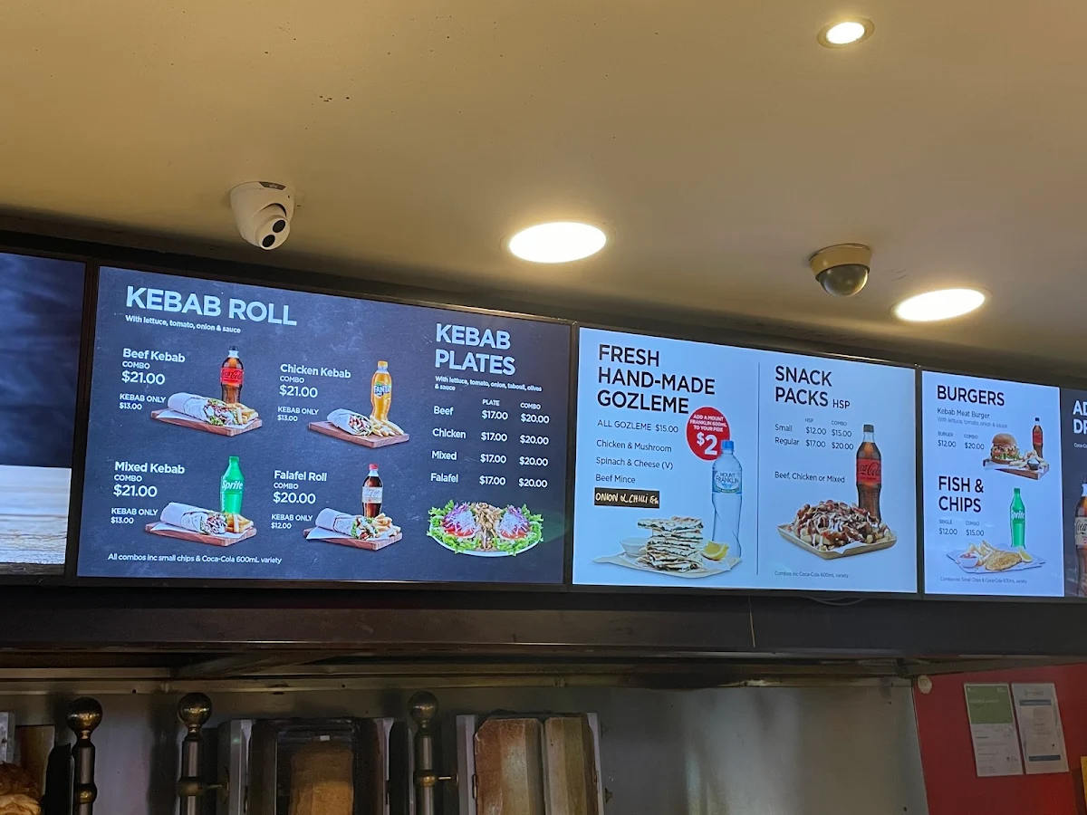 Menu, Pyrmont Kebabs