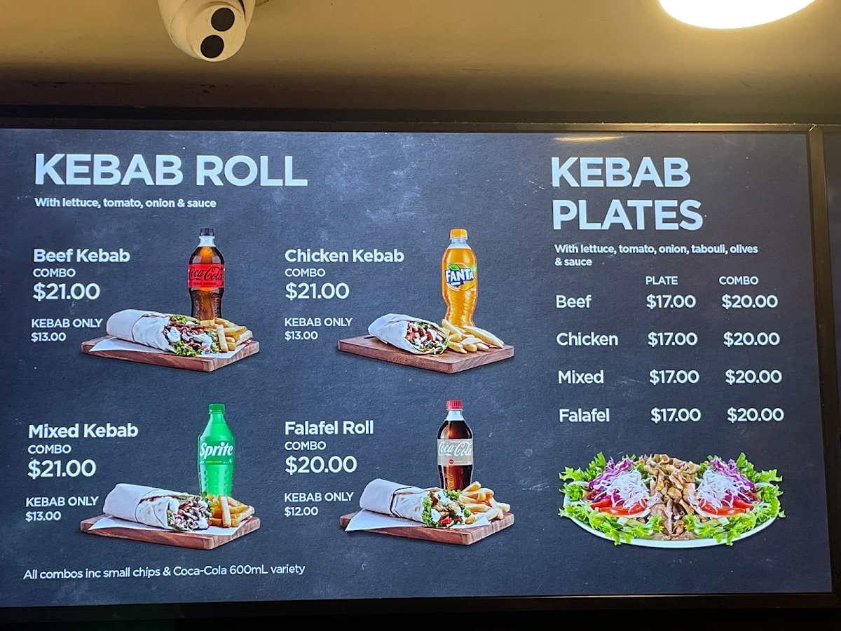 Menu, Pyrmont Kebabs