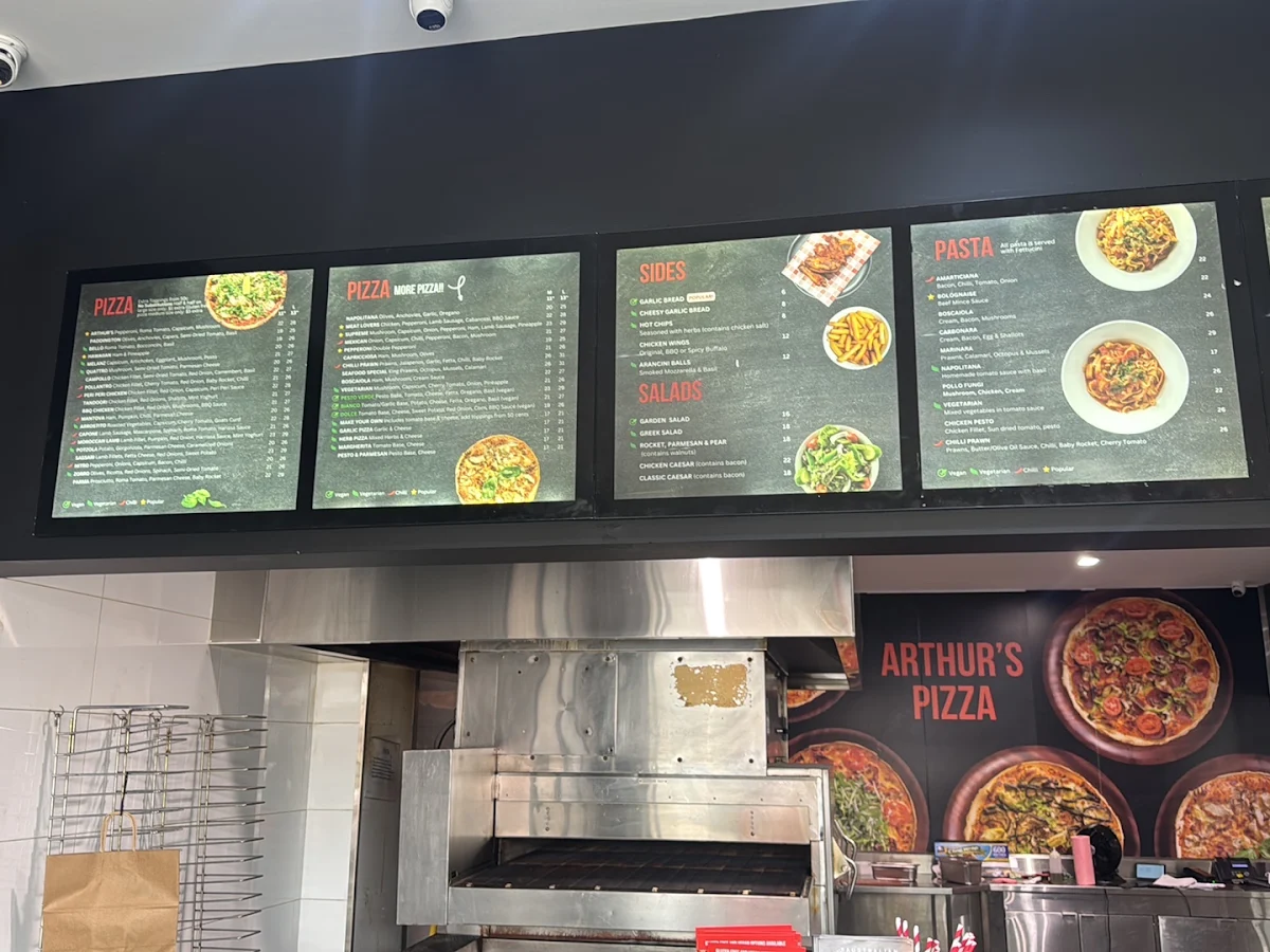 Menu, Arthur's Pizza - West Ryde