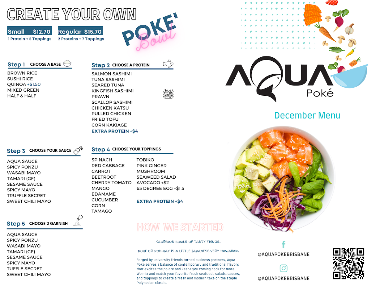 Menu, Aqua Poke