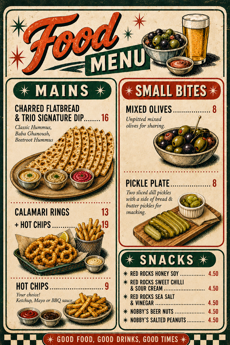 Menu, Salvation Bar