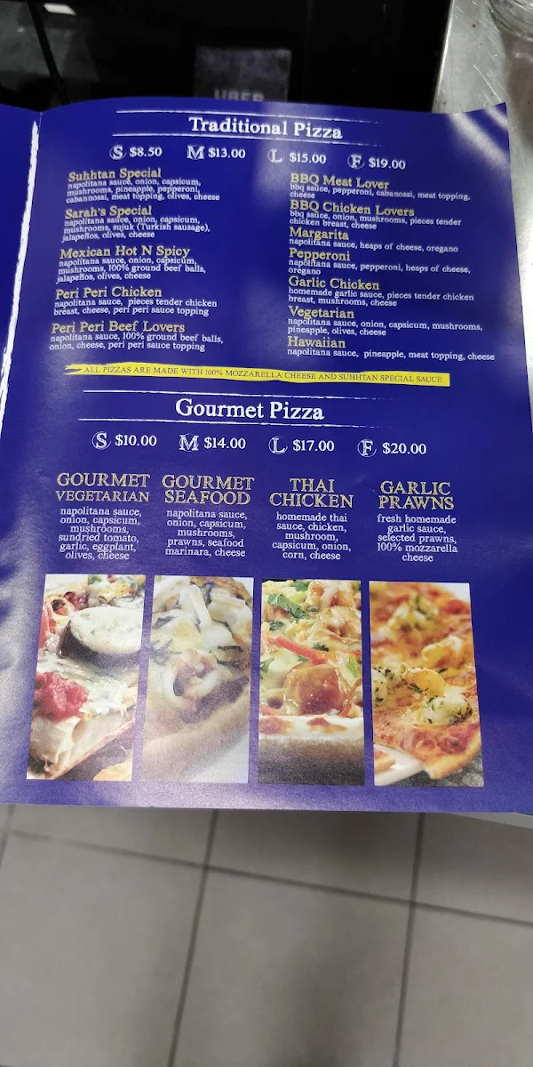 Menu, Suhhtan bakery Bankstown - Halal Manoush and Pizzas