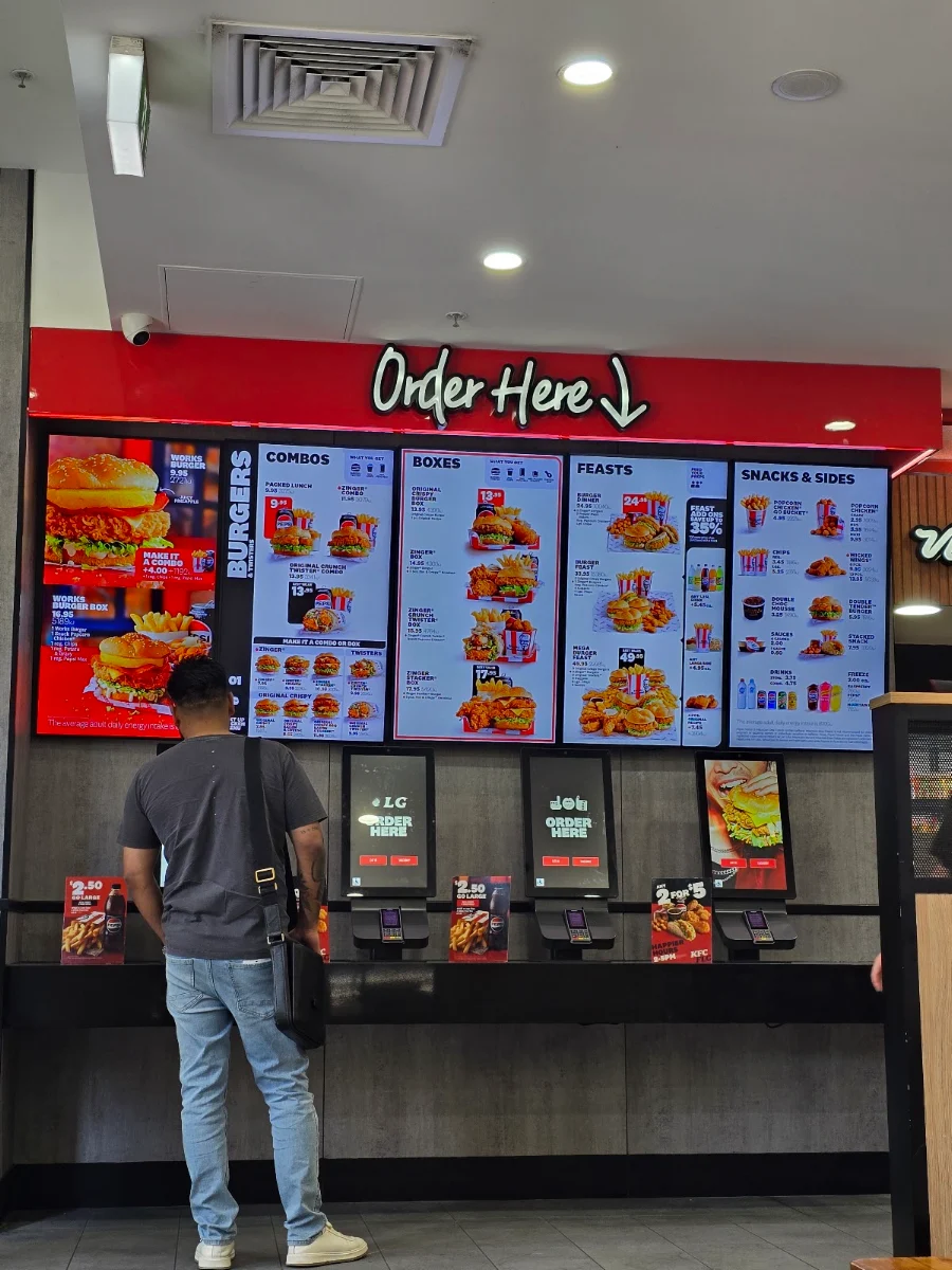 Menu, KFC Freshwater Place