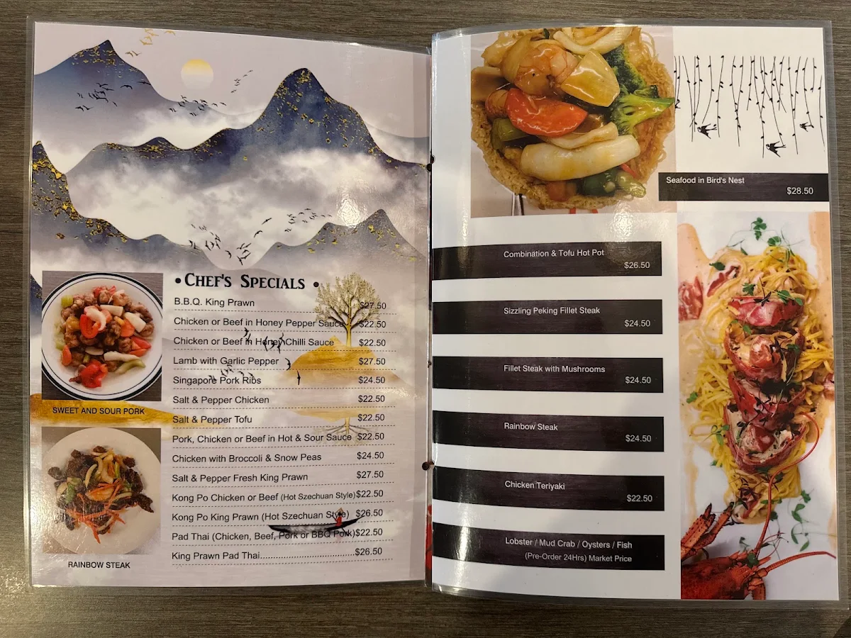 Menu, Long Jetty Chinese Restaurant