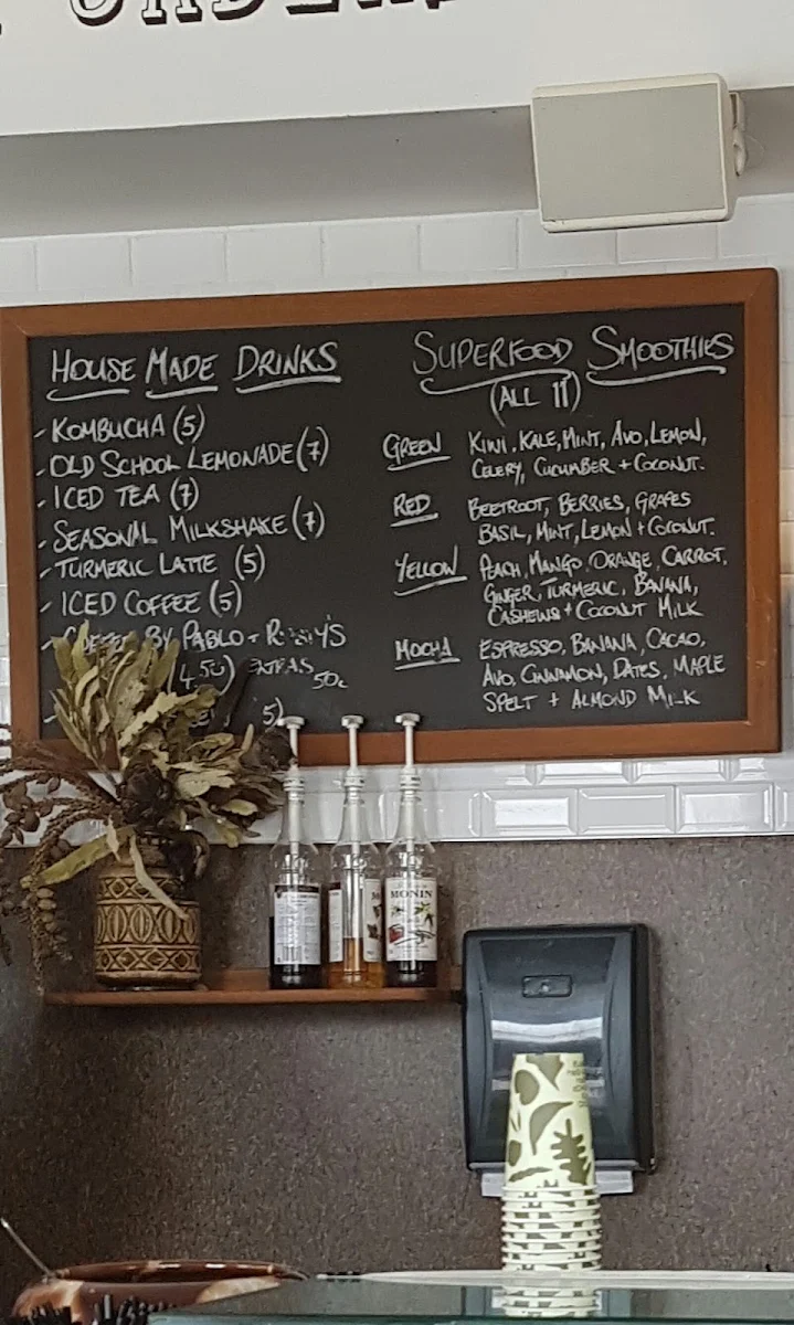 Menu, Tuckshop Bondi Junction