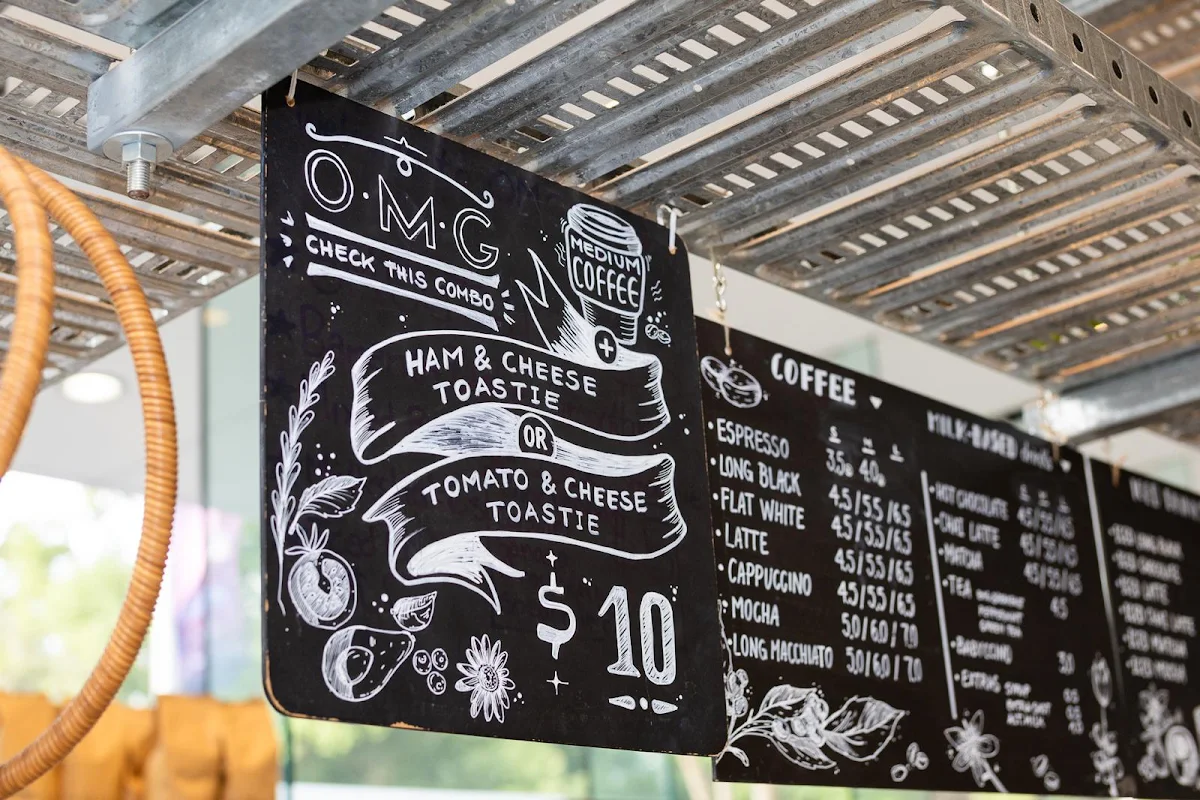 Menu, OMG Coffee & Toastie